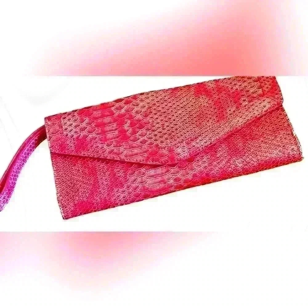 Apt 9 large pink snake skin wallet preowned